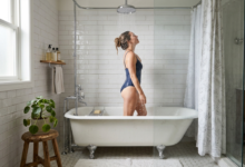 shower in tub